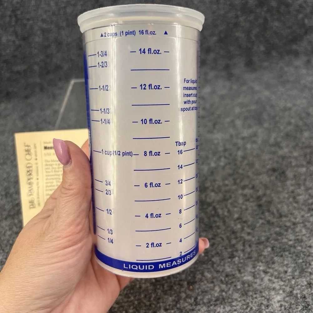 Pampered Chef Measure-All 2 Cup #2225 Measuring Push Up Wet Dry Ingredients
